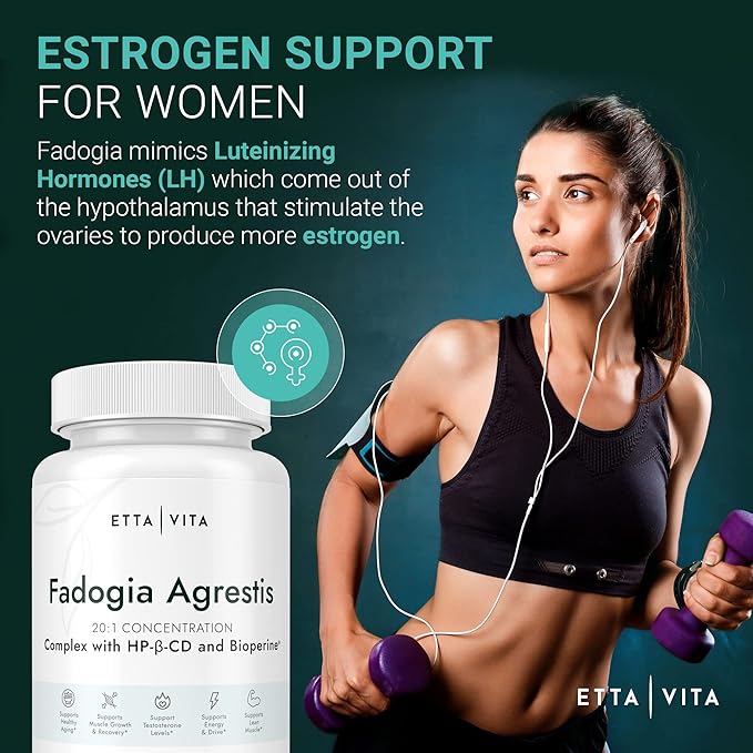 Organic Fadogia Agrestis 600mg for Natural Test Support (2X More Pure - 3X More Absorbent) Athlete Approved - Supports Muscle Growth & Recovery, Healthy Energy Levels, Drive, Stamina & Mood - 60ct