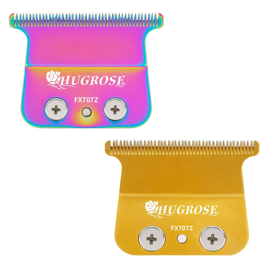 Trimmer Blade Replacement FX707Z - Ultra Precise Stainless Steel Long-lasting Trimmer Blades with Seamless Design, Self-Cleaning Grooves, and Storage Case, Compatible with FX707/FX787/FX726 Trimmers