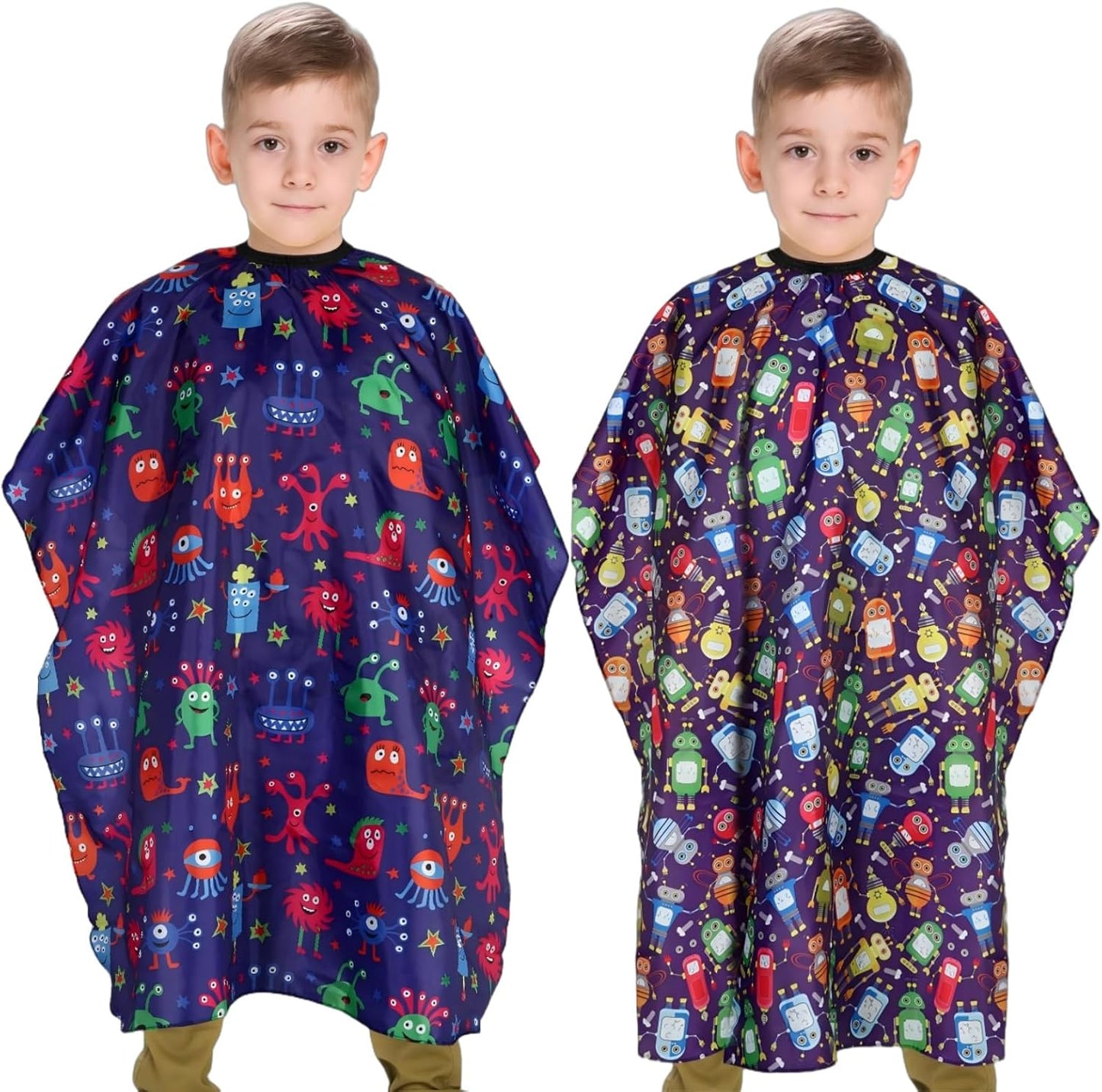 Kids Hair Cutting Cape (2 Pack) Professional Children Salon Barber Apron for Boys and Girls