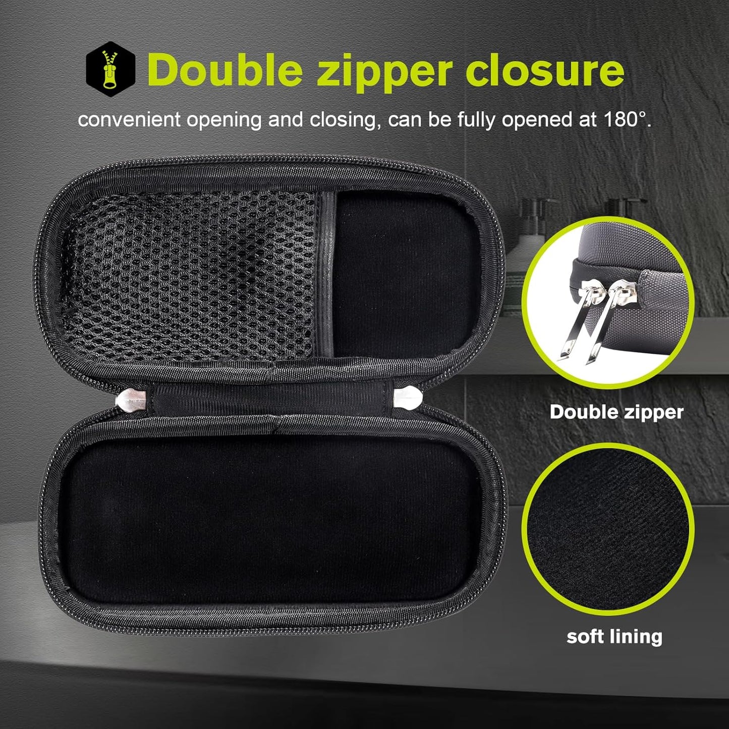 ProCase Hard Travel Carrying Case for Hybrid Electric Trimmer and Shaver, Portable Hybrid Razor Organizer Storage Bag Fit QP2630 QP2620 QP2530 QP2520 and Accessories -Carbon