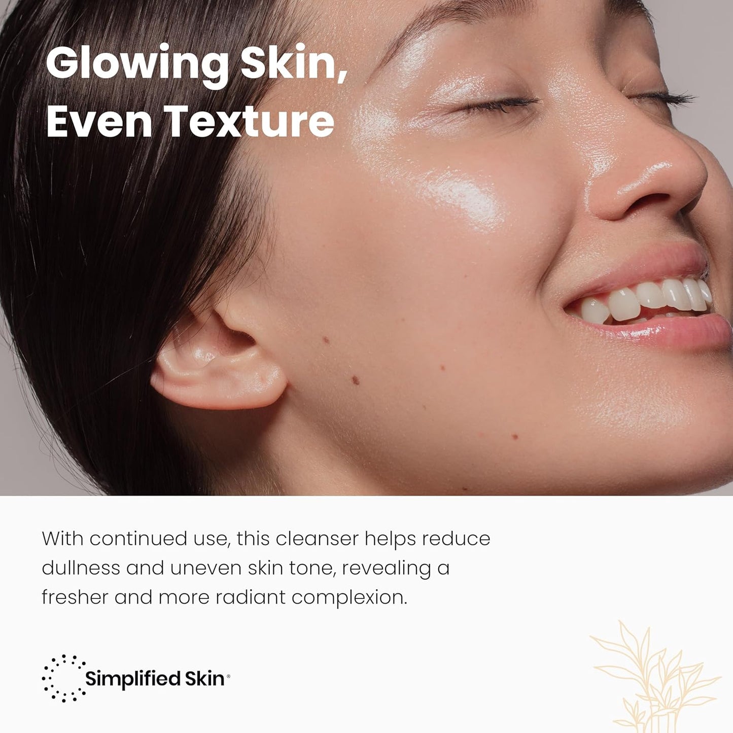 Glycolic Acid Face Wash for Exfoliating & Anti-Aging - 10% AHA Cleanser to Remove Build Up & Even Tone on Face, Armpits & Body – With Aloe Vera & Sunflower Oil, 6 Fl Oz