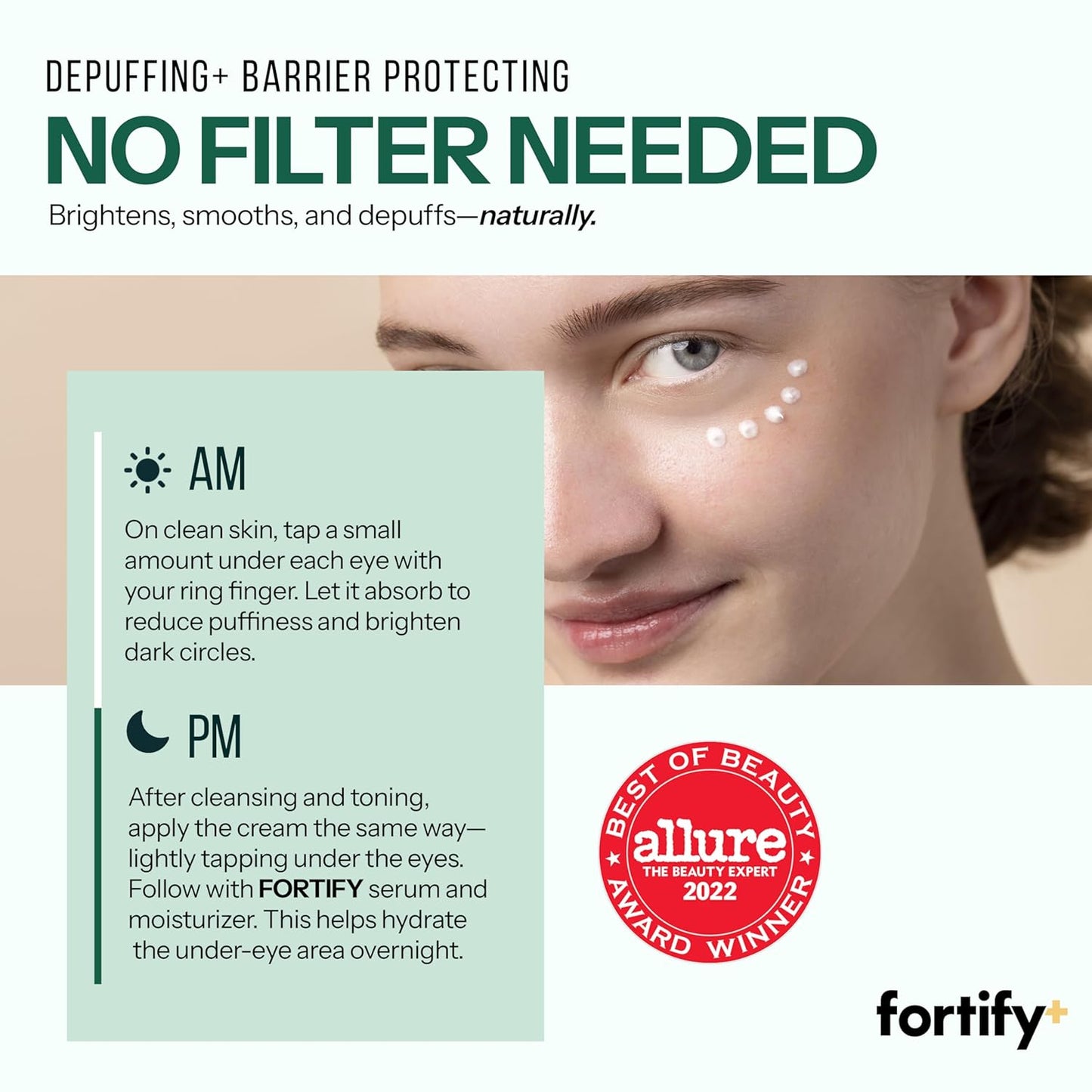 Under Eye Cream with Hyaluronic Acid & Niacinamide – Hydrates, Smooths & Reduces Puffiness – 3-in-1: Detox, Treat, Boost – Dermatologist Tested, Anti Aging – Clean Beauty – 1 FL OZ