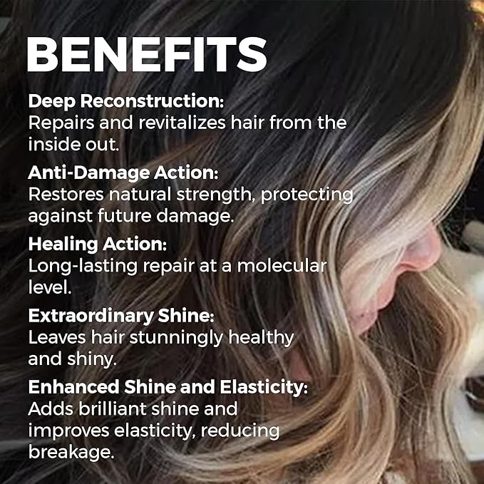 Prohall Cosmetic Deep Conditioning Brazilian Ampule for Extremely Damaged Blonde Hair & PH Stabilizing Equalize Hair Mask - Post Keratin, Coloring & Bleaching Treatment