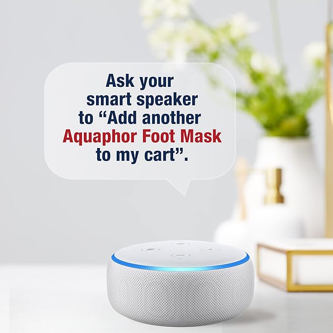 Aquaphor Repairing Foot Masks, Moisturizing Socks for Dry Feet with Avocado Oil and Shea Butter, Pedicure Supplies and At Home Spa Gifts for Mom, Pack of 6