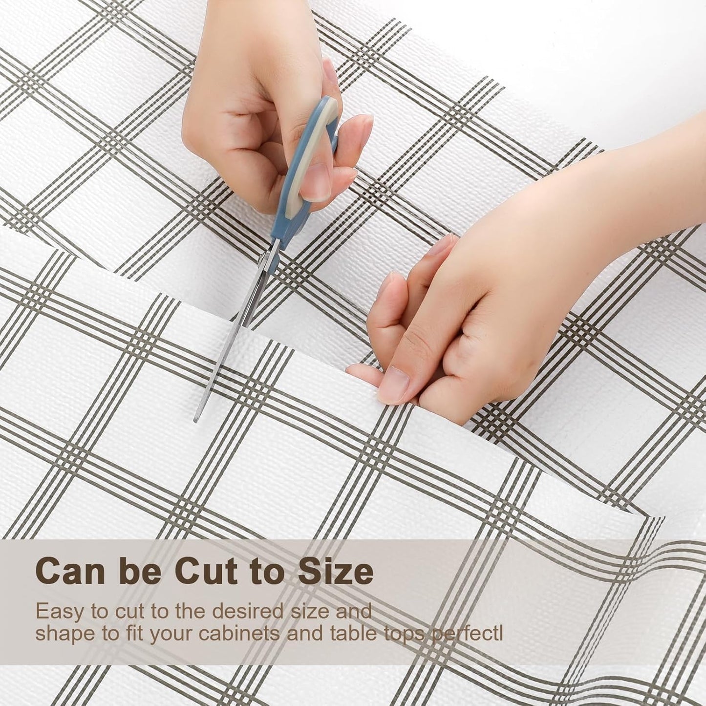 OcePor Non-Adhesive Drawer and Shelf Liner 17.5IN x 30FT，Non Slip Cabinet and Cupboard Liner, Kitchen Cabinet Liners for Shelves, Waterproof Drawer Shelf Liners for Cabinets/Bathroom Cupboard, Stripe