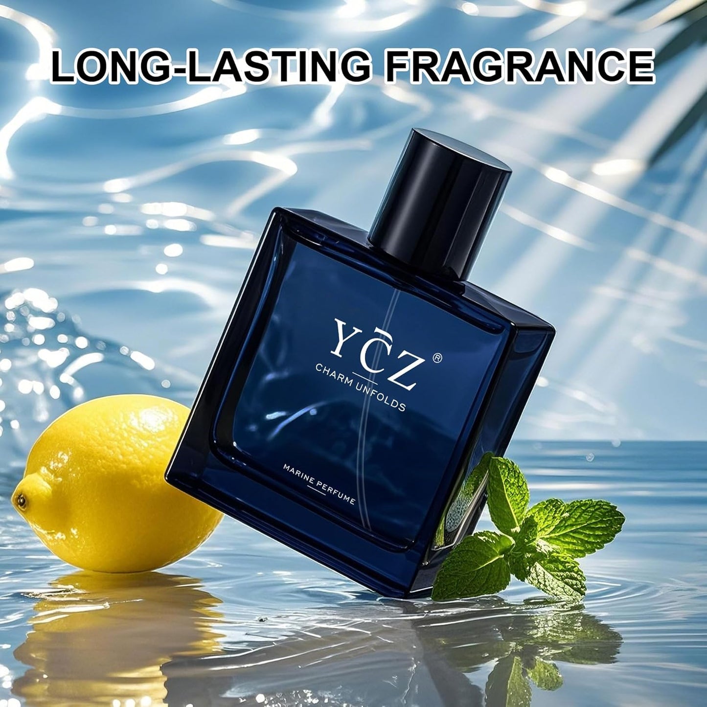 Ycz Marine Charm Unisex Eau de Parfum - 1.7 oz Long Lasting Sea Perfume for Men and Women, Everyday Fragrance, Ideal Ocean Fragrance For Special Occasions, Travel Perfumes