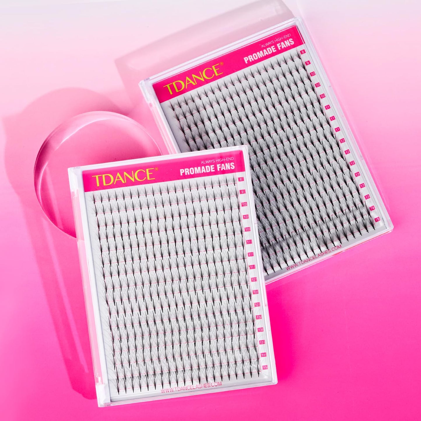 TDANCE Premade Fans Eyelash Extensions 320 Fans Pre Made Fans Lash Extensions Middle Stem Heat Bonded Premade Lash Fans Volume Lash Extensions(320-WISPY-7D-0.07-C-8-15mm)