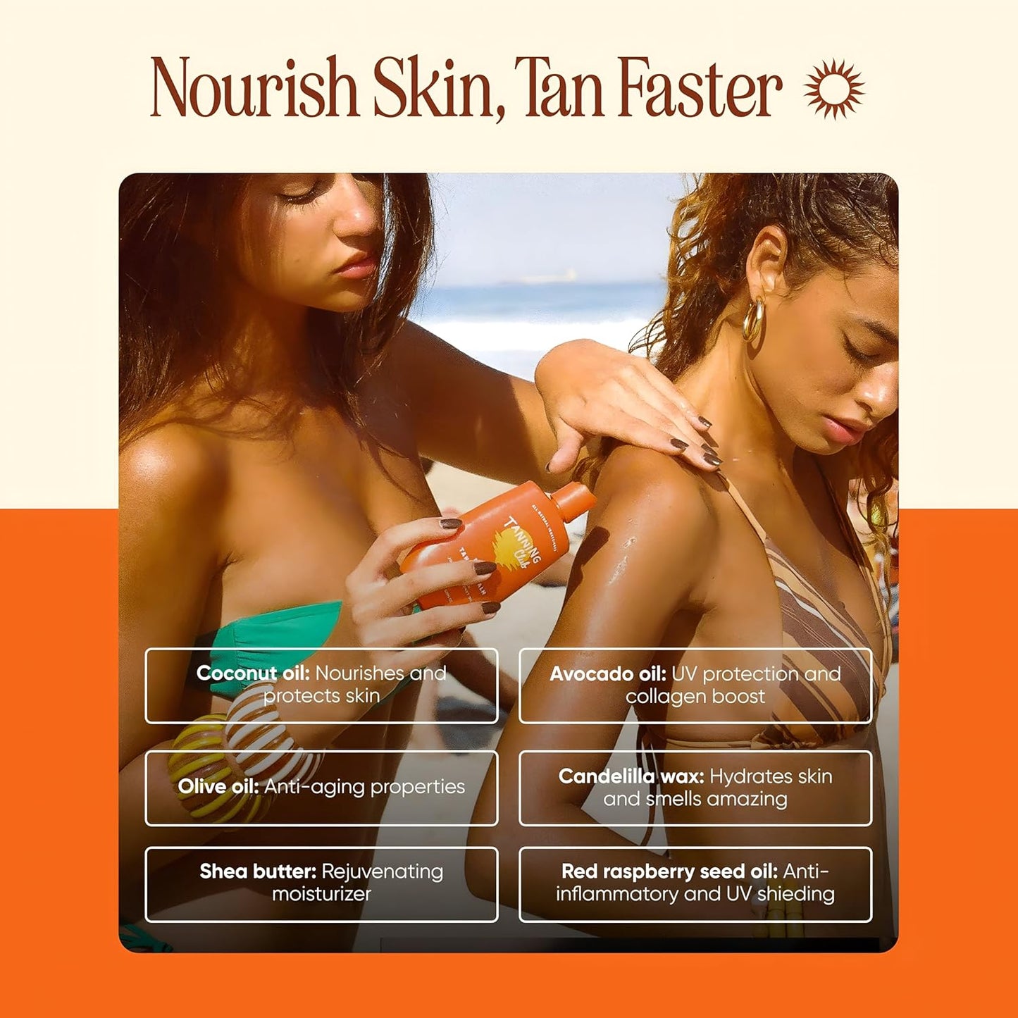 Tanning Club - Royal Tanning Balm - Hydrating Gel with Jojoba and Coconut Oil - Botanical Outdoor Sunscreen - 150 ml