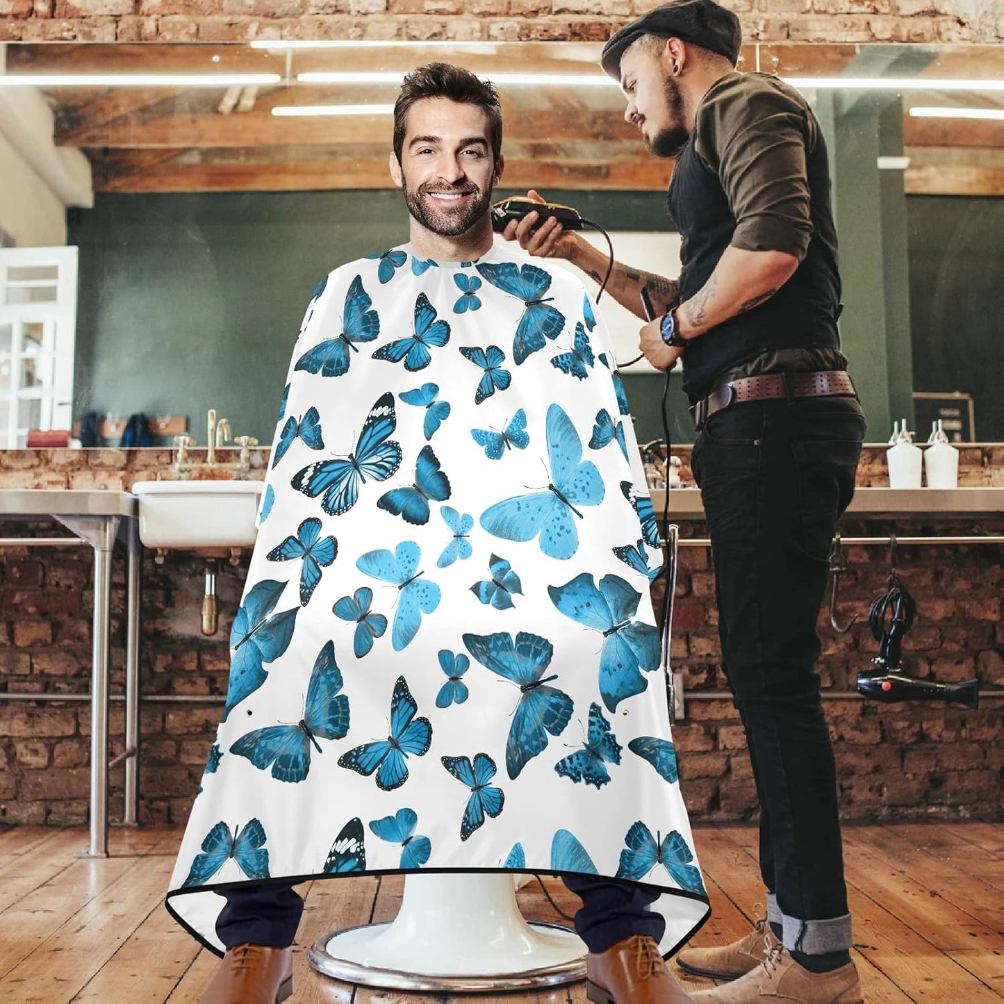 Stylish Barbershop Salon Barber Cape Haircut Cape Salon Apron Unisex Hair Cutting Apron for Men Women