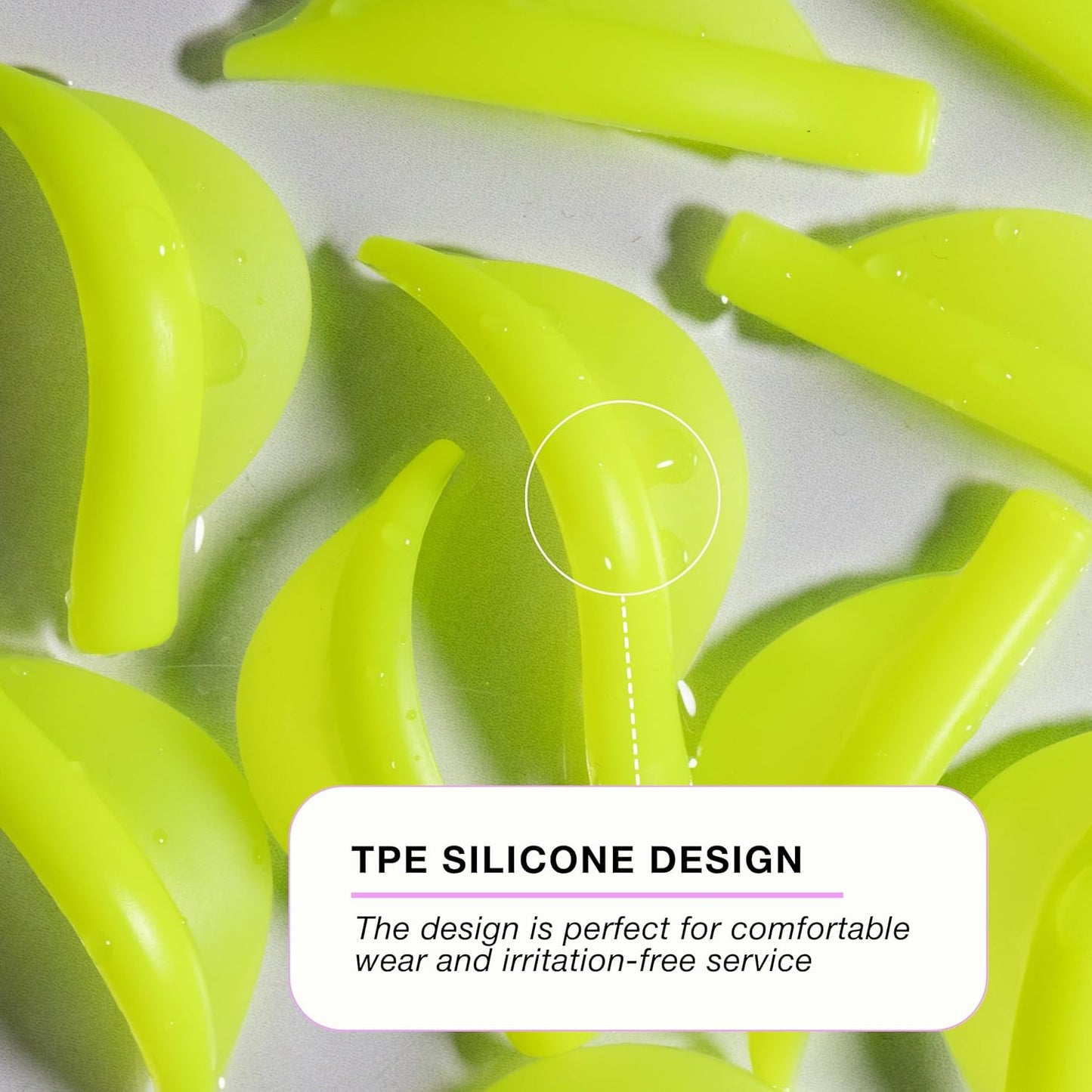 Curacoro Lash Lift Shields, 10 Pcs/5 Sizes Lash Lift Rods, Lash Lift Pads for Eyelash Curling and Lifting, Reusable Silicone Lash Rods For Eyelash Perm Lamination