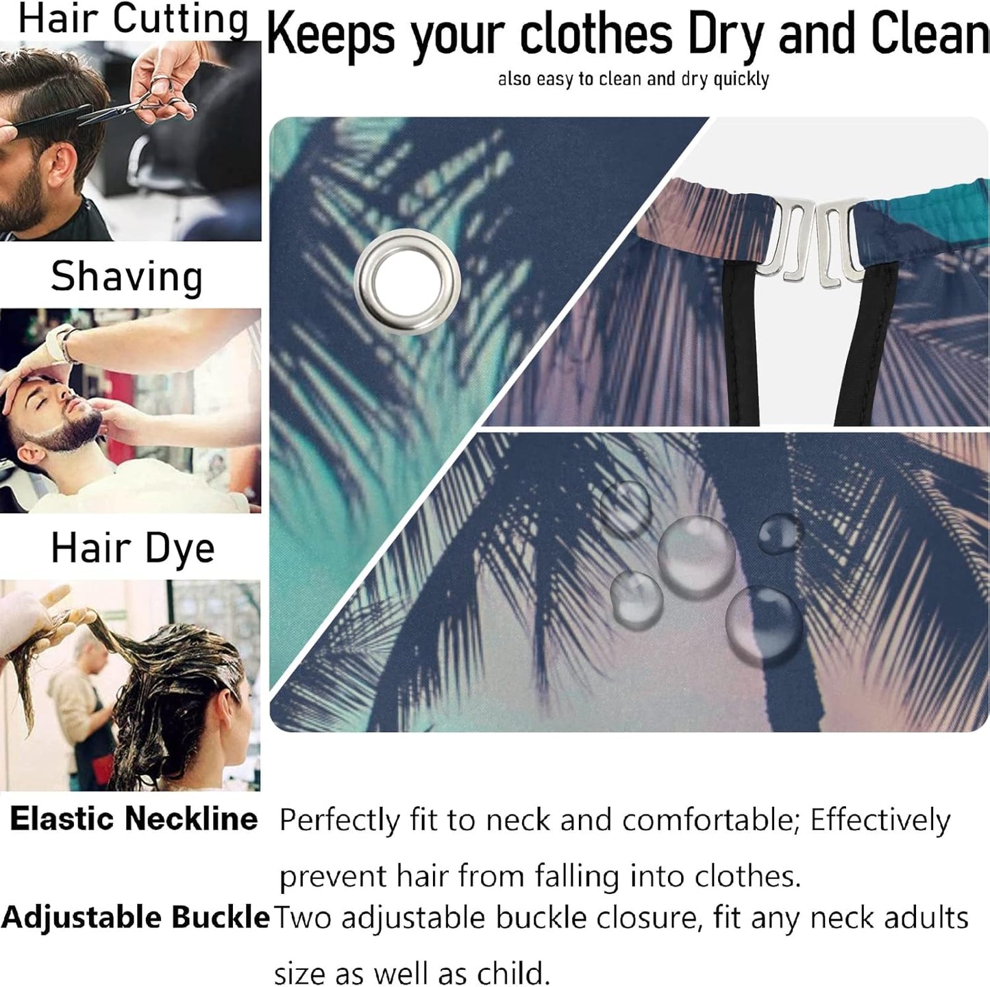 Stylish Barber Cape - Unisex Hair Cutting Apron for Men & Women