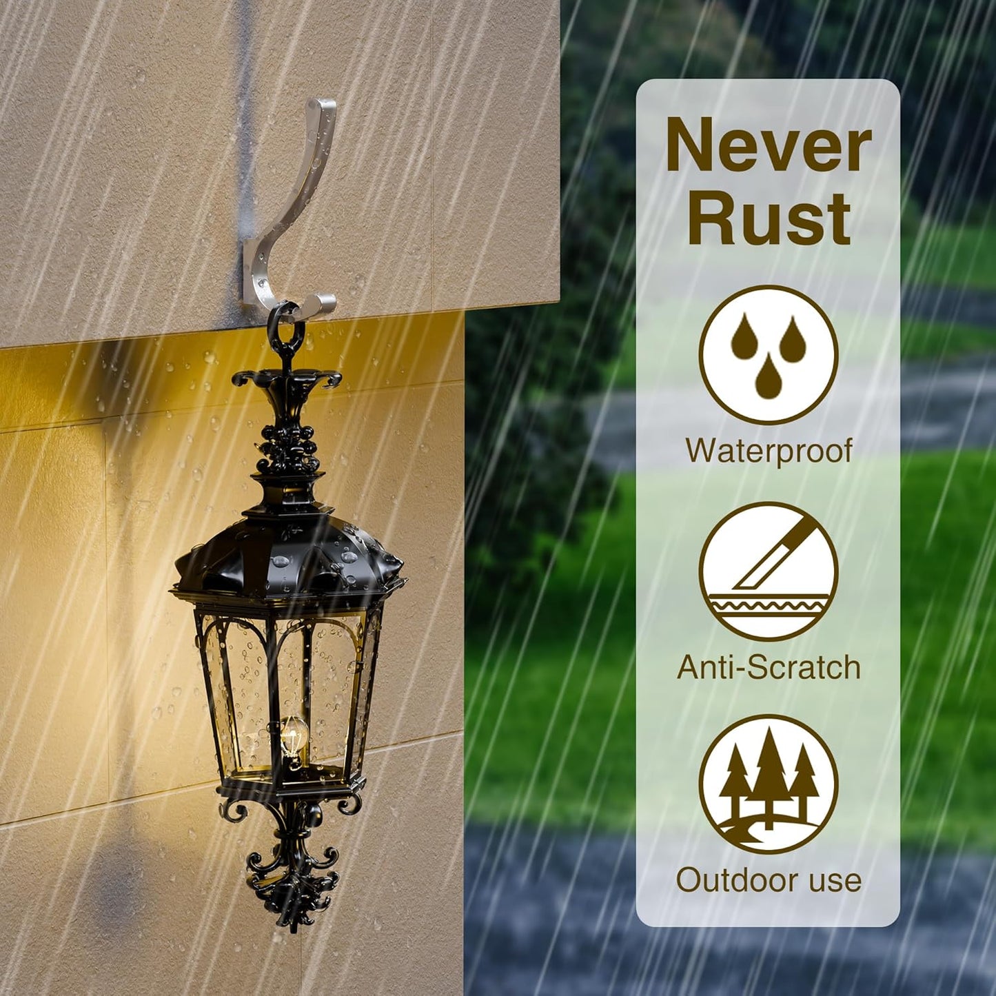 Coat Hooks Wall Mount Silver - Heavy Duty Wall Hooks for Hanging Backpacks, Towels, Bags, Hats, Clothes – Holds Up to 30 lbs - Large Metal Hooks for Closet, Bathroom, Mudroom, Door - 4 Pack