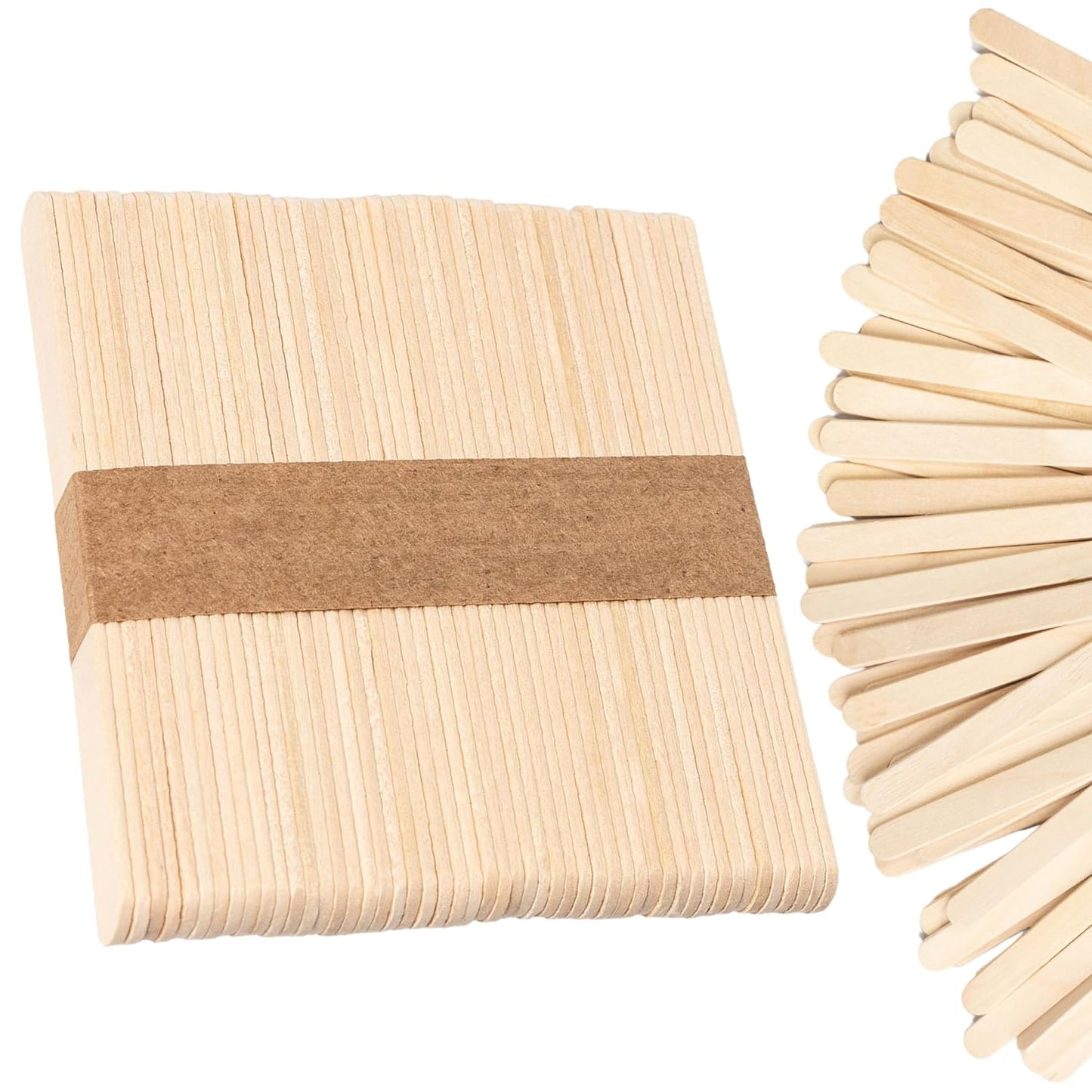 Curacoro Waxing Spatula Sticks 50 Pcs – Natural Birch Wood for Eyebrow, Lip, Nose & Body Hair Removal – Esthetician Supplies for Spa & Home Use (Small Size)