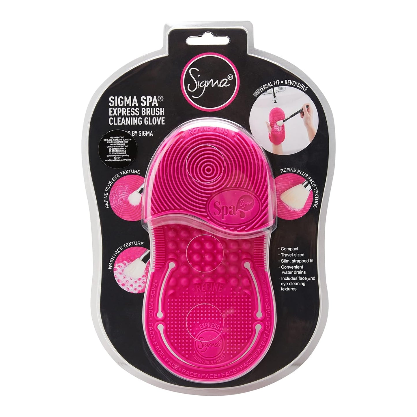 Sigma Spa® Express Travel Brush Cleaning Glove - Perfect for Cleaning Makeup Brushes On The Go