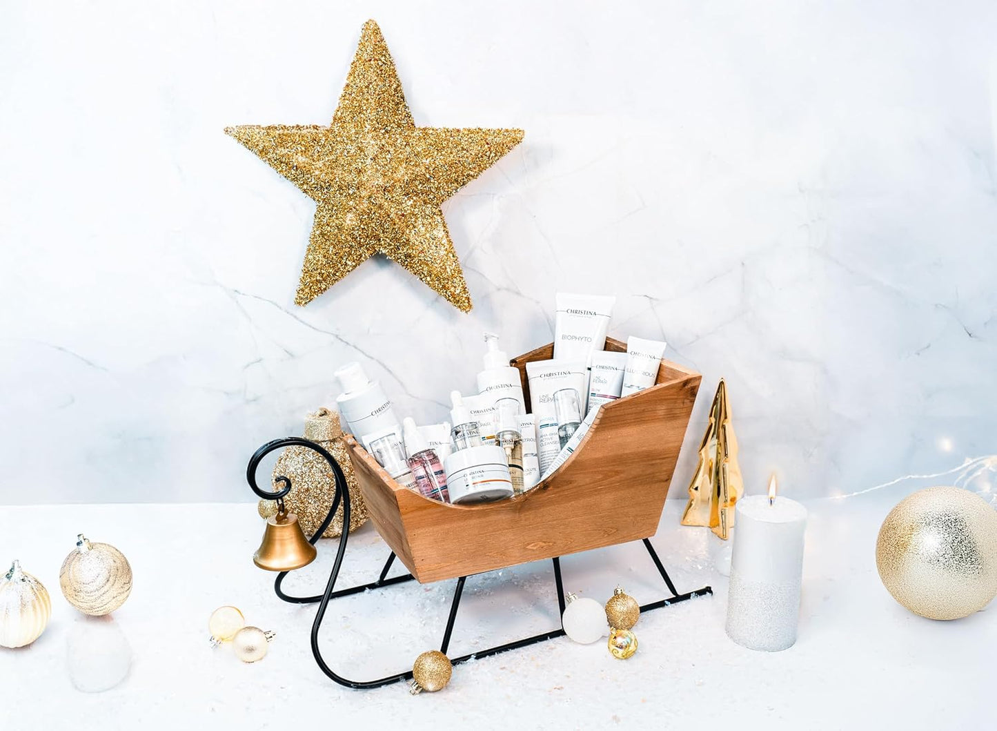 -CHRISTINA- Christmas Gift Box #5 Line Repair Nutrient | Cleanser Serum Day Cream SPF15 Aqua Mist