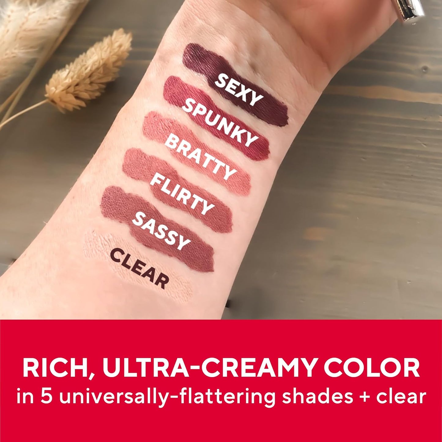 Mirabella - Line and Define Lip Definer, Smoothing & Moisturizing Retractable Lip Pencil with Sharpener, Helps Lipstick Stay Put, Long-Lasting Creamy Formula with Antioxidants Vitamins C & E, Bratty