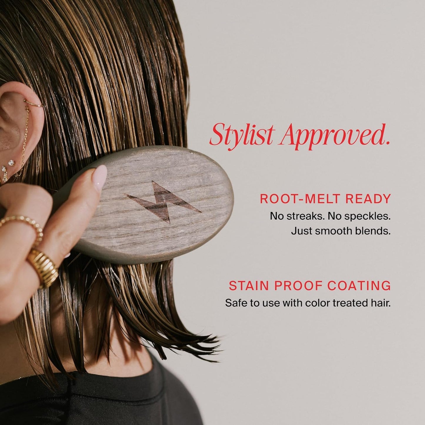 Daily Wood Hair Brush - Carbonized Ash Anti-Static Paddle for Frizz-Free Styling - Stainless Steel Bristles Scalp Massage - Safe for Color & Extensions - wet brush - detangling