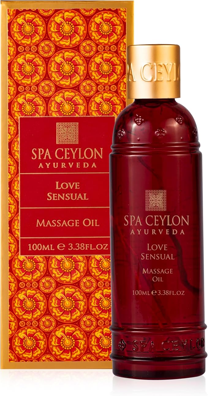 SPA CEYLON Love Sensual Massage Oil for Ultimate Relaxation | Body Oil Massage | Natural Massage Oil