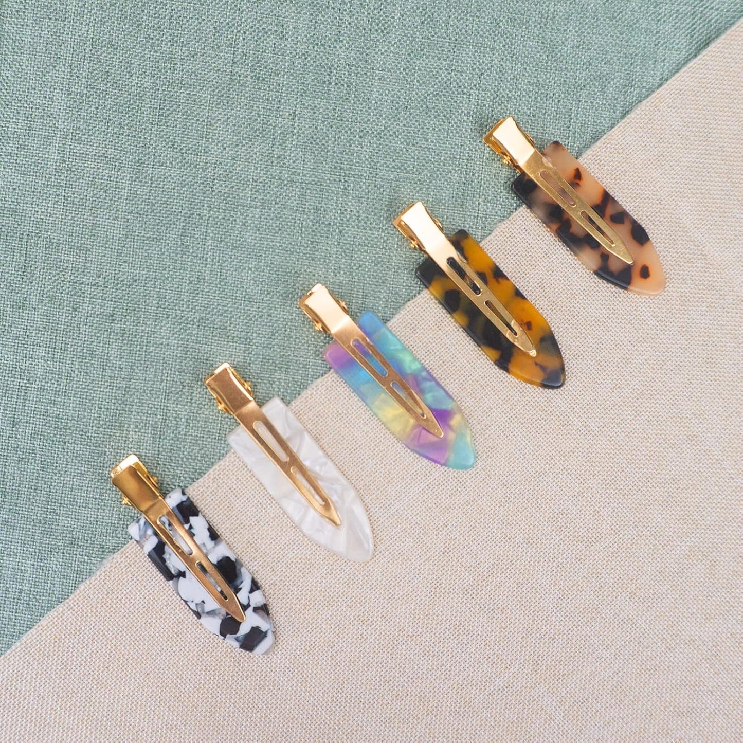 10 Pcs No Bend Hair Clips for Women Styling Sectioning, Gingbiss 2.7" No Crease Bangs Hair Clips, Curl Pin Clips with Storage Box for Hairstyle Bangs Waves Makeup Application, 10 Colors