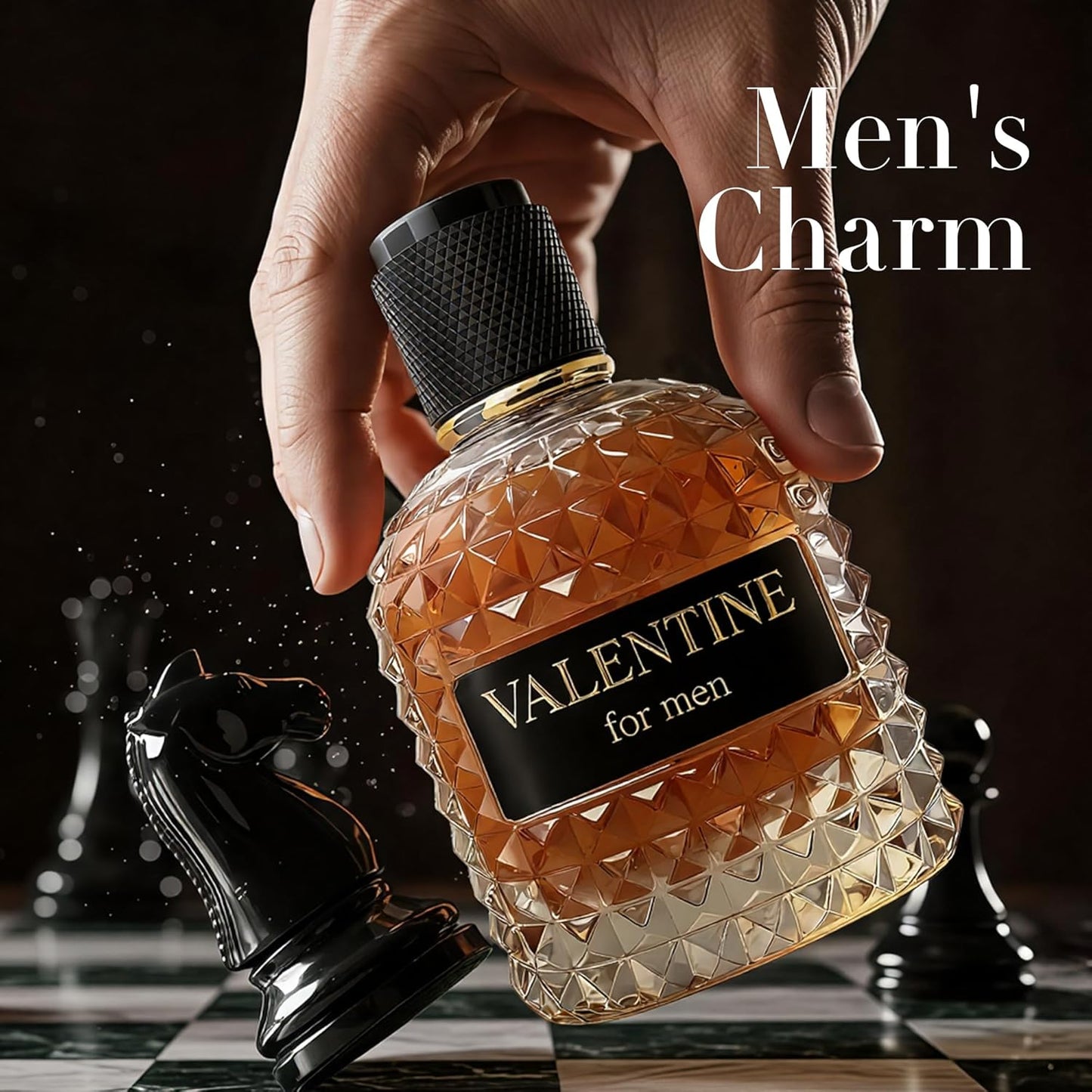 Valentine Men's Cologne–Coffee Bean, Chocolate & Hazelnut Scent Perfume for Men 3.4 Fl Oz Long Lasting Fragrance For All Occasions