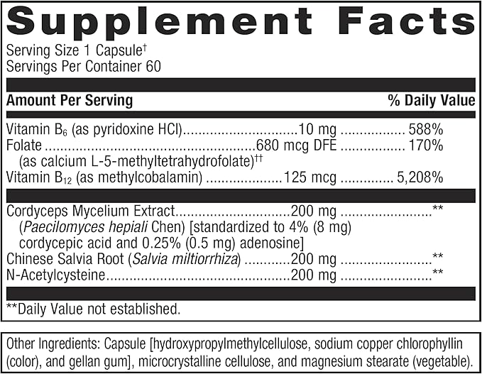 Metagenics Renagen DTX - Healthy Kidney Detoxification* - for Heart Health* - with Vitamin B6, Folate, Vitamin B12 & Cordyceps - Nutritional Supplement - Non-GMO - Gluten-Free - 60 Capsules