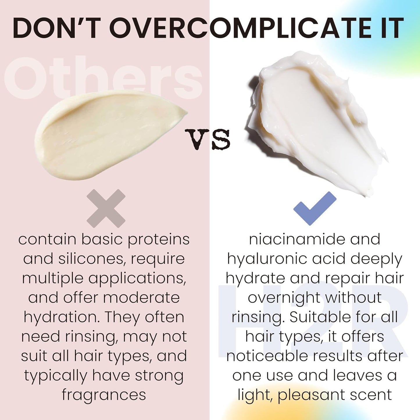 Hair Mask for Damaged Hair – Bond Repair Treatment for Dry Ends & Growth | Overnight Deep Conditioner for Breakage Repair | Hydrating Formula for All Hair Types, Curly & Color-Treated