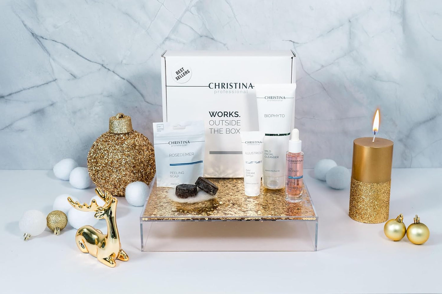 -CHRISTINA- Christmas Gift Box #6 | Cleanser Serum Peeling Soap Day Cream SPF50