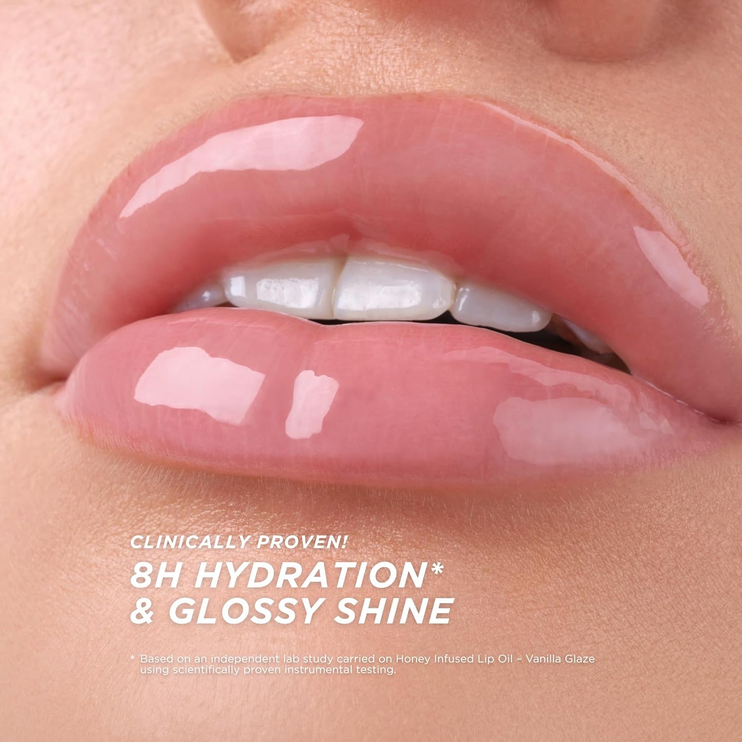 Gisou Honey Infused Hydrating Lip Oil, Nourishing Lip Moisturizer for Dry Lips, 0.27 fl oz (Vanilla Glaze)