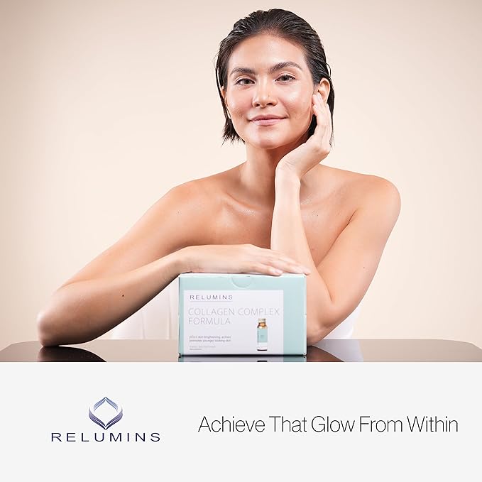 Relumins Radiant Bundle Set - 20 Bottles (50ml) Collagen Beauty Drink + 60 Capsules Advance Glutathione with Rose HIPS