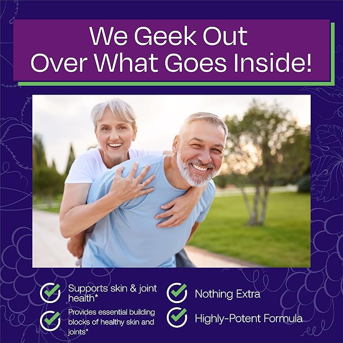 ResVitale Ultra Collagen Enhance - Skin Care Supplement with Resveratrol - 90 Veggie Capsules