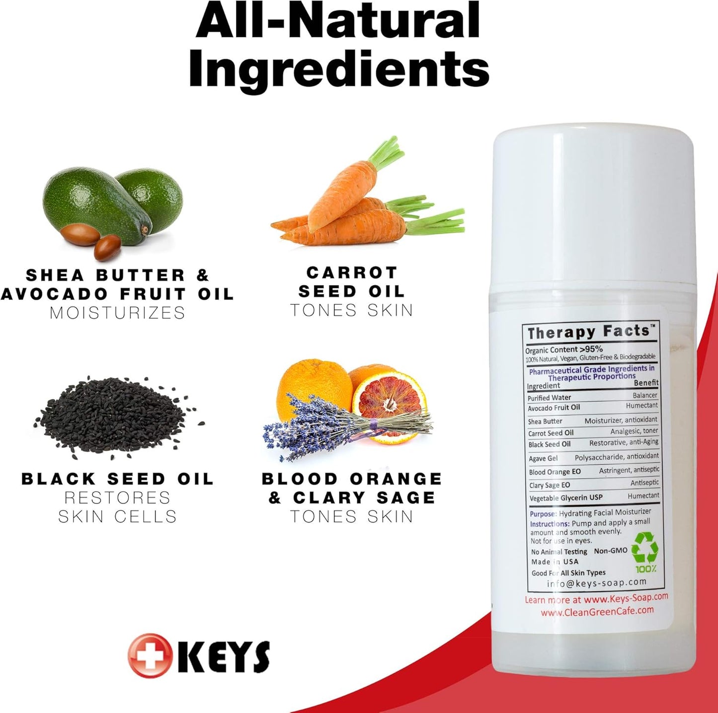 Keys Care Luminos Hydrating Clear Natural Moisturizer - Makeup Base For Radiant Skin - Anti-Aging & Treats Discoloration For All Skin Types