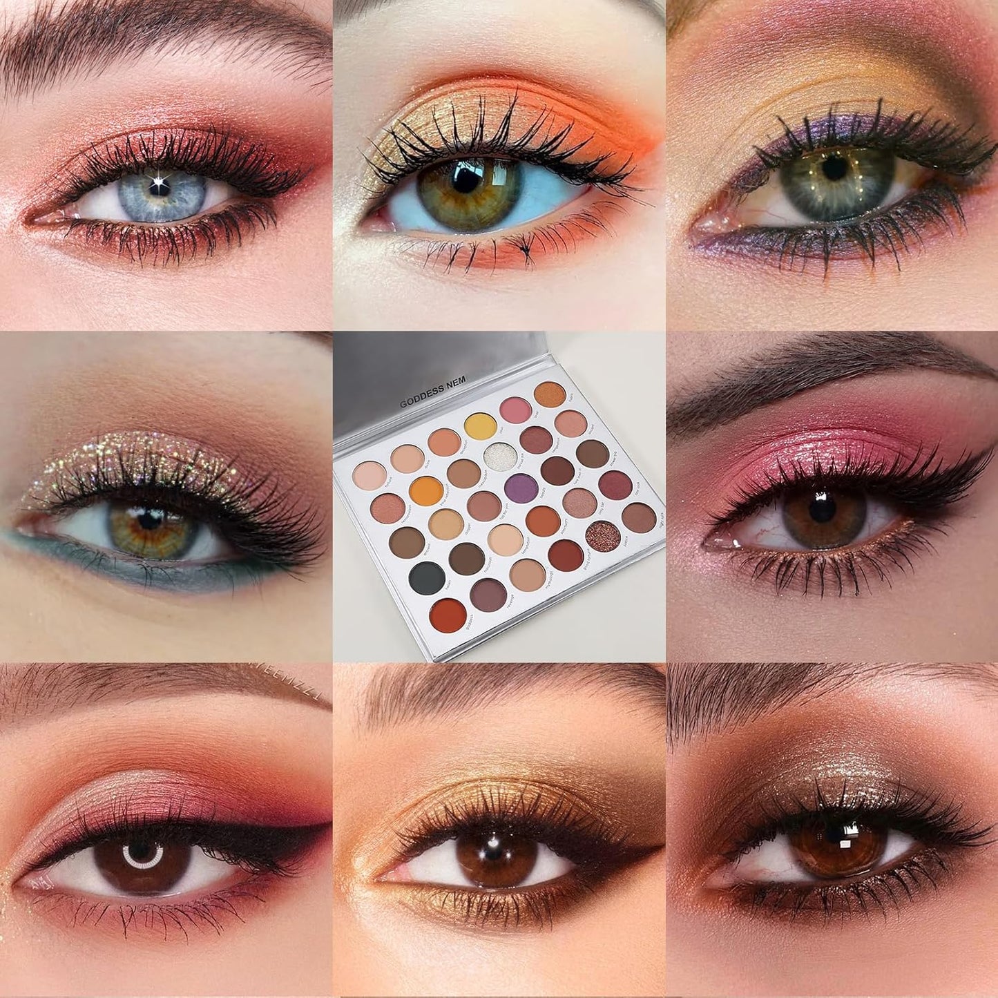 Eyeshadow Palette 30 Pigmented Matte Shimmer Eye Shadow Makeup Palette Glitter Long Lasting Waterproof