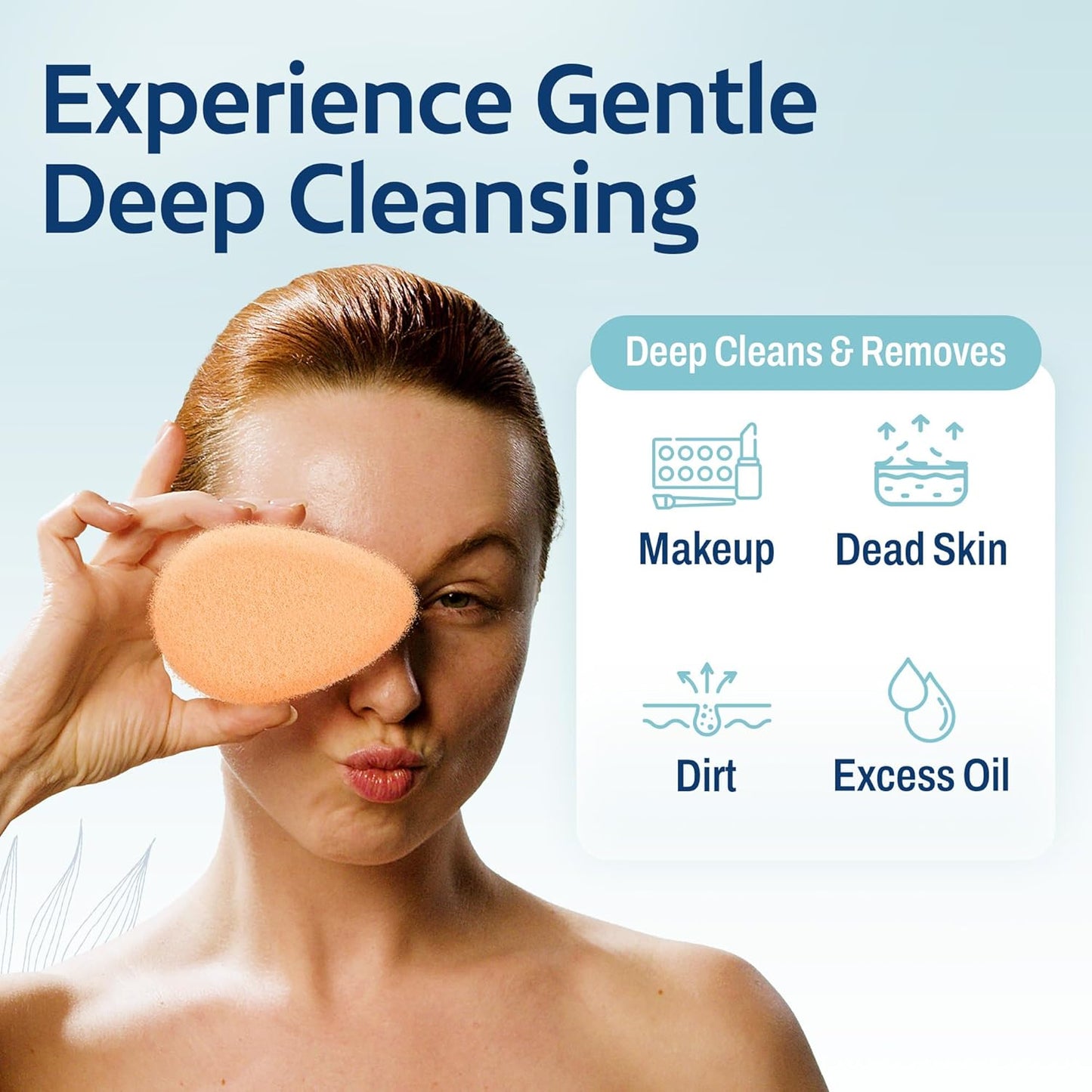 HartFelt 8ct Tear Drop Face Scrubber for Women | Reusable Facial Sponges for Daily Cleansing | Facial Exfoliating Pads for Removing Dead Skin, Dirt & Makeup | Made in USA