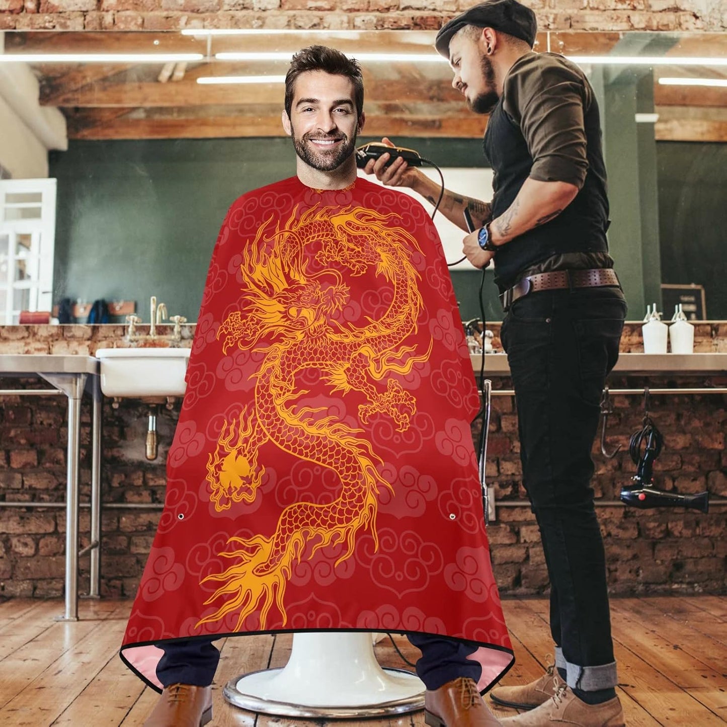 Stylish Barber Cape - Unisex Hair Cutting Apron for Men & Women