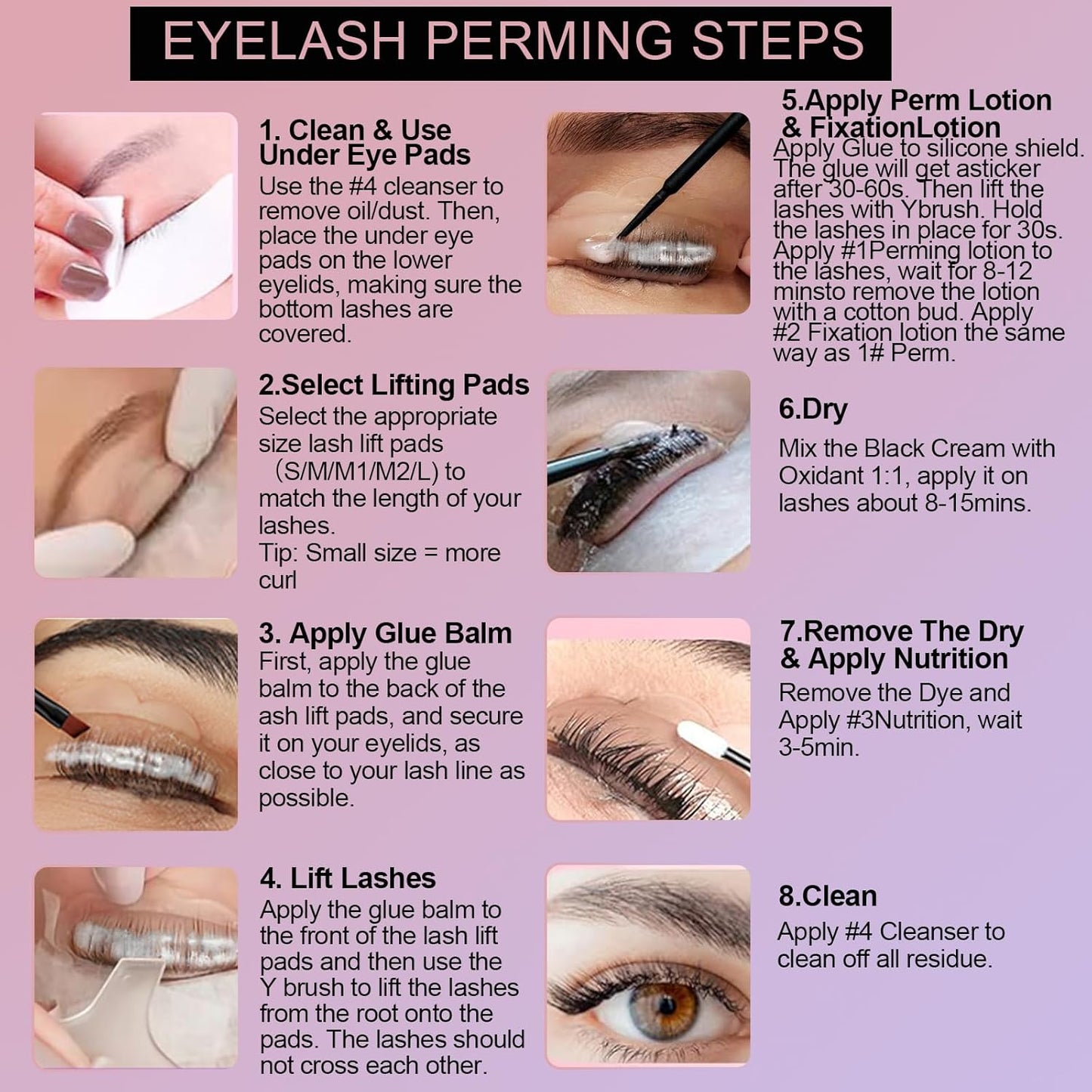 Lash Lift Kit & Brow Lamination Kit, Eyebrow Lamination & Eyelash Lift Kit, Eyelash Perm Kit, Professional Eyelash Lifting Kit, for Beginners, DIY at Home