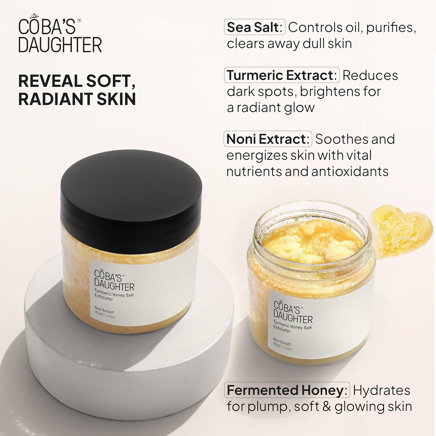 COBA'S DAUGHTER Women Gift Set – 3-Piece Body Care Spa Kit with Honey Turmeric Scrub, Almond Orange Scrub & Aloe Vera Gel – Self-Care Gift Box, Spa Gift Basket, Travel Size Beauty Set