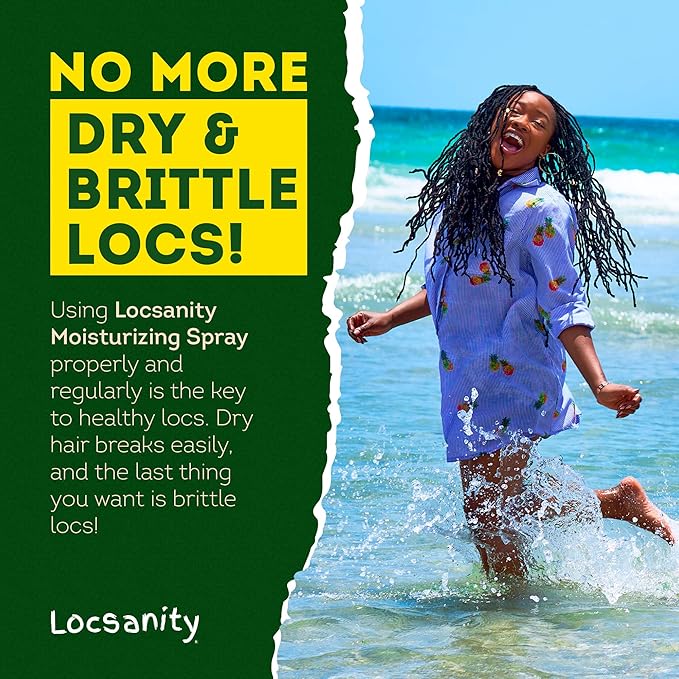 Locsanity Daily Moisturizing Refreshing Spray - Rose Water and Peppermint Hair Scalp Moisturizer for Locs and Dreadlocks (12oz)