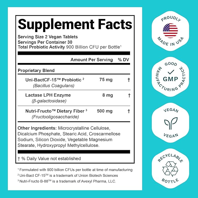 Probiotics for Women and Men 80%+ Stronger 3 Count 60 Tablets