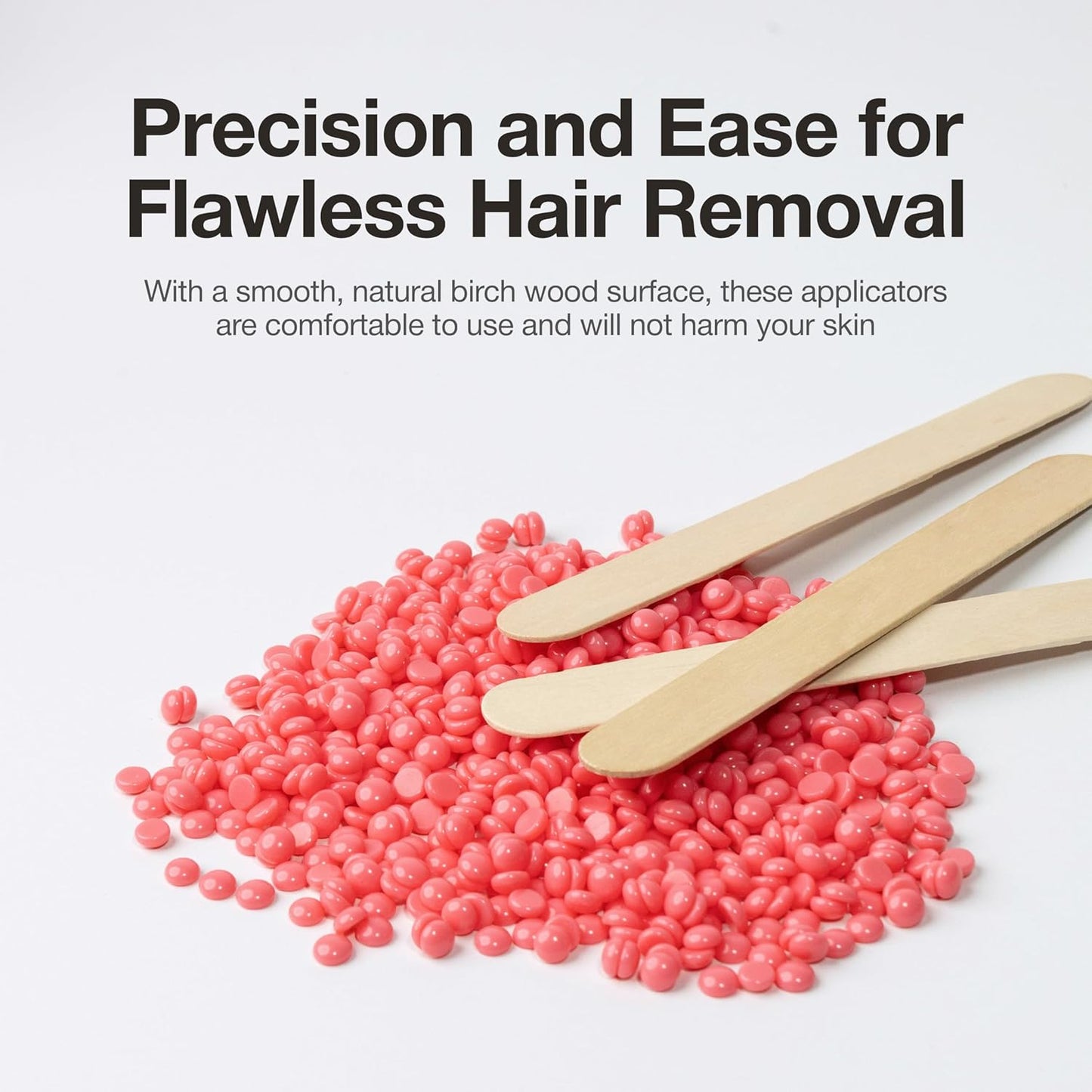 Curacoro Waxing Spatula Sticks 50 Pcs – Natural Birch Wood for Eyebrow, Lip, Nose & Body Hair Removal – Esthetician Supplies for Spa & Home Use (Medium Size)