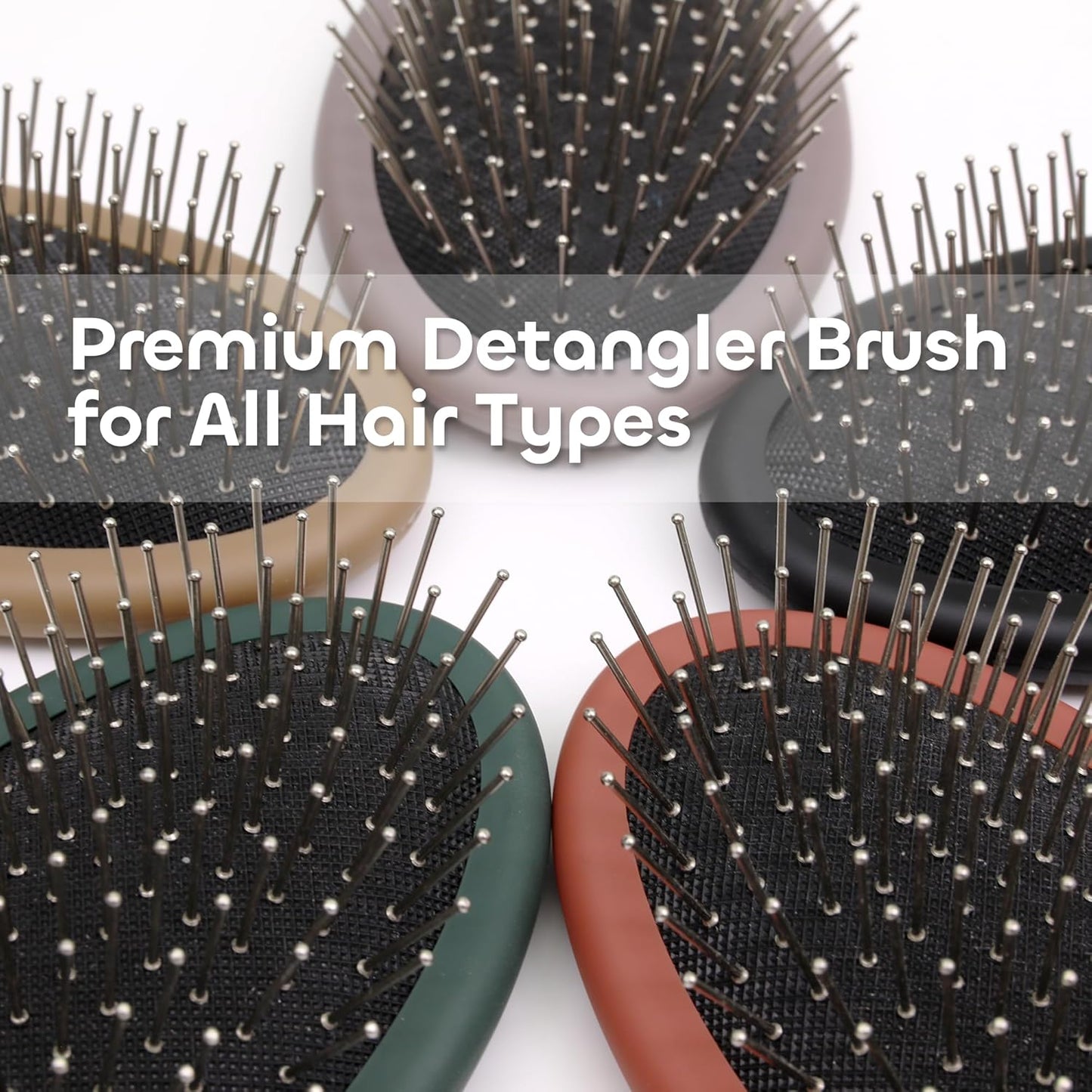 WeiLa Anti-Static Hair Brush Oval, Stainless-Steel Bristles Detangler for Wigs & Hair, ABS Handle (Pink, Regular)