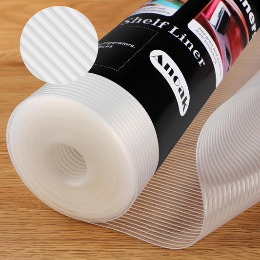 Anoak Shelf Liner - Non-Slip Cabinet Liner, 16 Inch x 10 FT(120 Inch) Durable Waterproof Washable Oil-Proof for Kitchen Cabinet, Shelves, Refrigerator, Storage, Desks, Non Adhesive