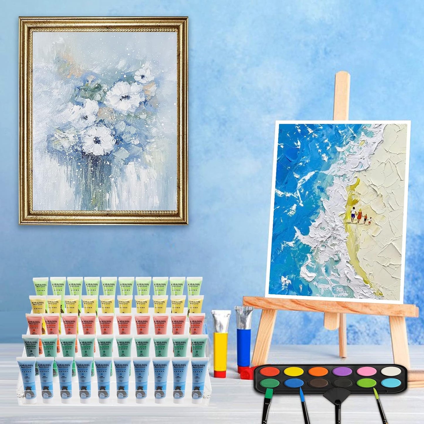 Kingtaily Nail Polish Organizer, 5 Layers Acrylic Display Rack, Cosmetics Storage, Unisex