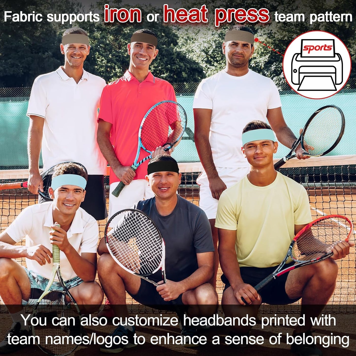 10 PCS Headbands for Women - Fashion Non Slip Cotton Headbands for Women and Men Perfect for Sports and Outdoor Activities in Summer,Including Running, Yoga, Cycling, Gym Workouts