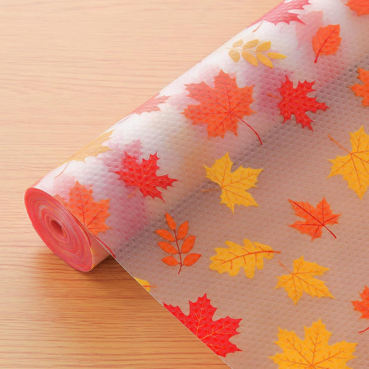 Cooyes Shelf Paper for Kitchen Cabinets Non Adhesive, Waterproof & Oil-Proof Kitchen Drawer Liner for Refrigerator Drawer Fridge Cupboard, (11.8 Inch W x 360 Inch L, Pumpkin Orange)