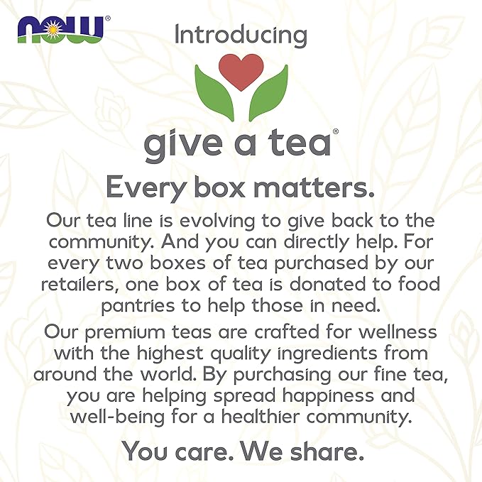 NOW Foods Give a Tea™ Ojibwa Tea, Herbal, Caffeine-Free, 24 bags, traditional North American blend for overall wellness