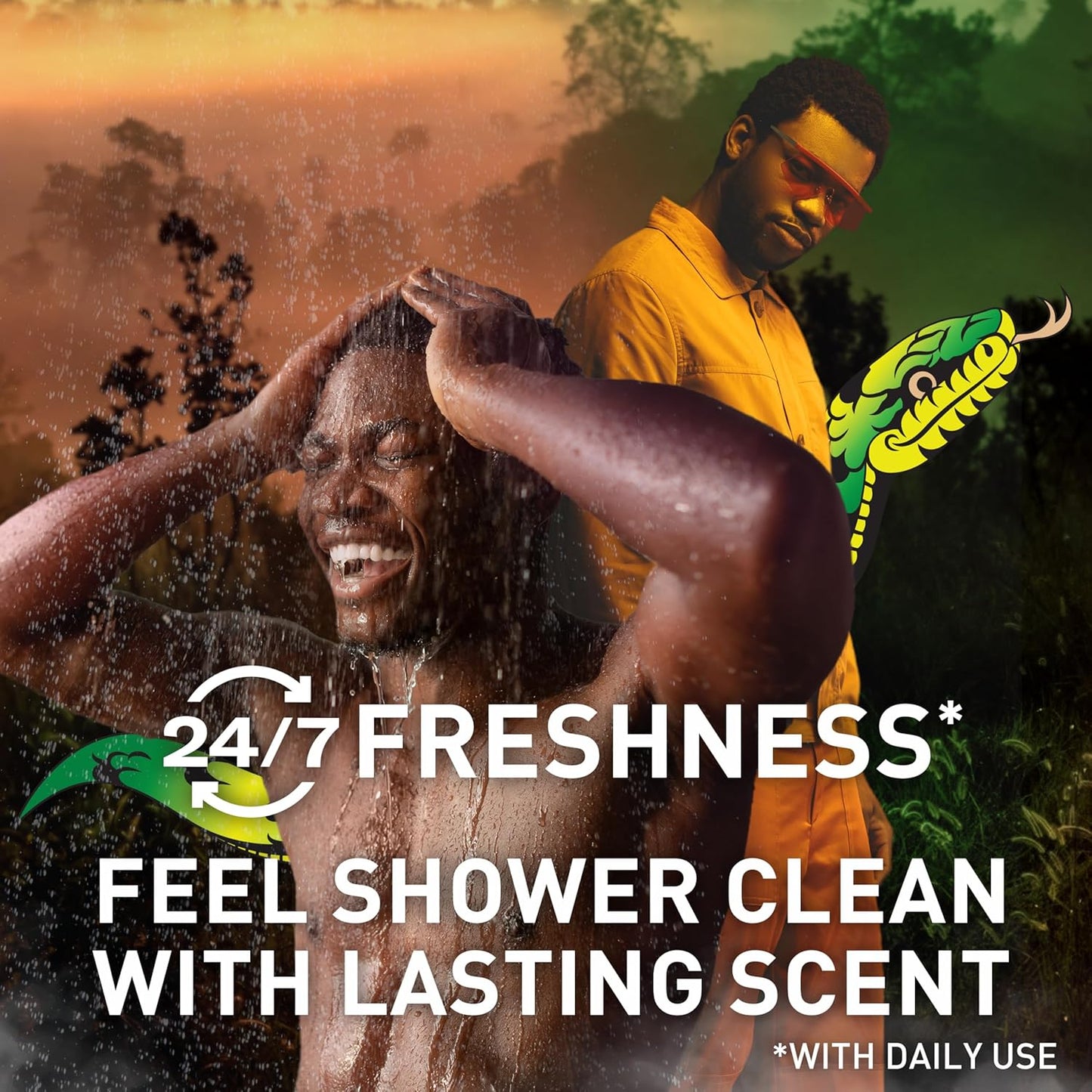 Old Spice Cleansing Body Wash for Men, 3X Defense, 24/7 Shower Fresh with Lasting Scent, 2-in-1 Body & Face Wash, MambaKing with Rich Plum Scent, 24 oz (Pack of 4)