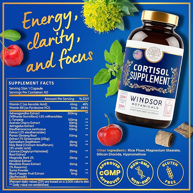 WINDSOR BOTANICALS Cortisol Blocker and Multi Collagen Burn - Beauty and Mood Support Bundle