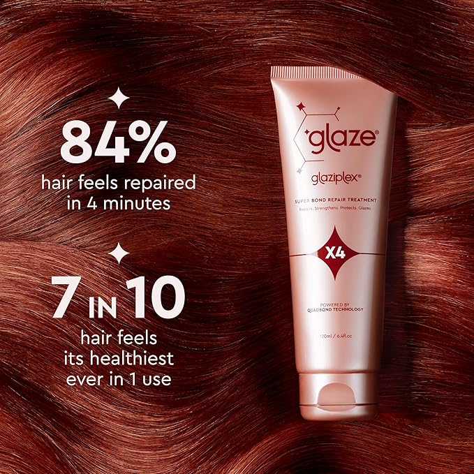 glaze Glaziplex Super Bond Treatment – Deep Conditioning Hair Mask Repairs, Strengthens, Protects in Just 4 minutes – 4oz/120ml