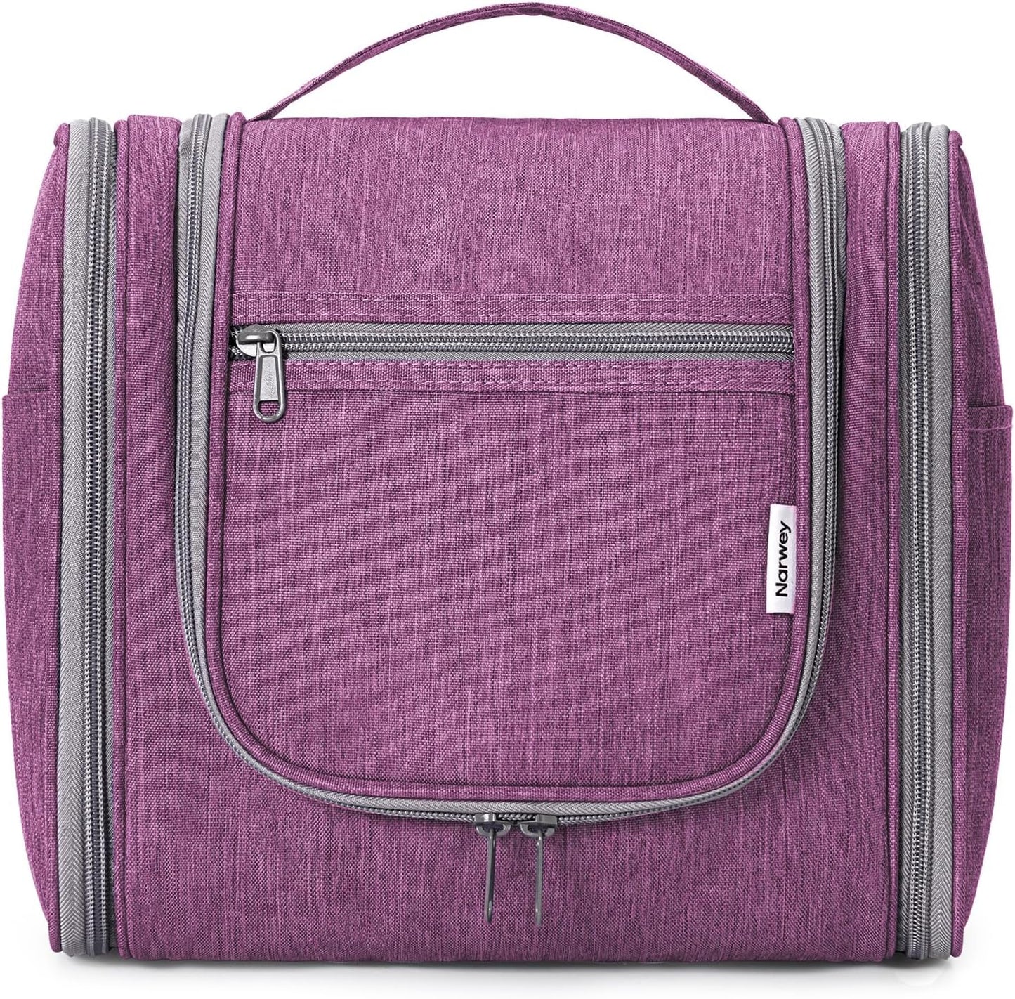 Hanging Toiletry Bag for Women Travel Makeup Bag Organizer Toiletries Bag for Cosmetics Essentials Accessories (Large, Dark Purple)