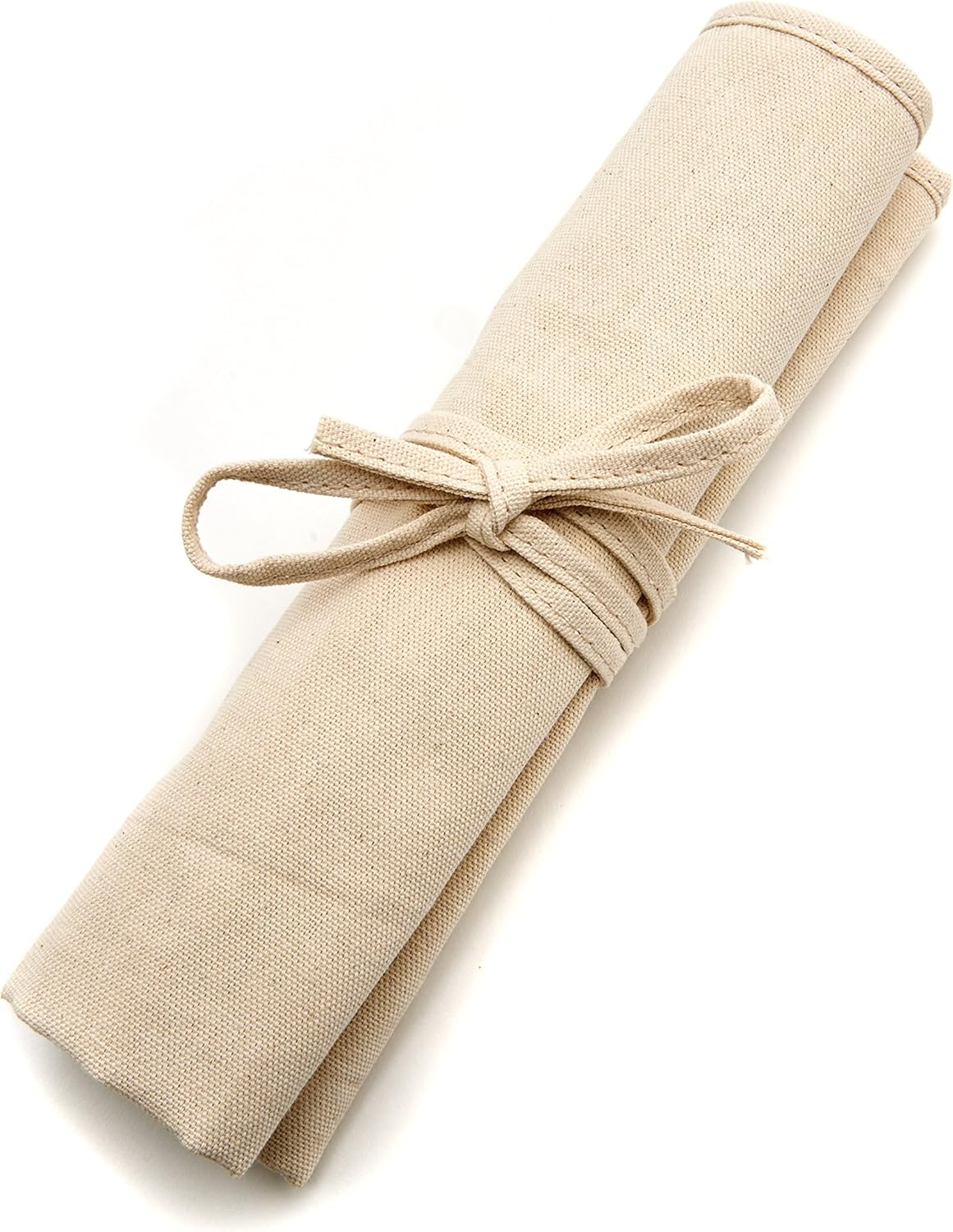 AIT Art Paint Brush Holder, Handmade From Natural Cotton Canvas, Roll Up Design Protects Your Favorite Small Brushes and Tools and Saves Space During Storage or Travel